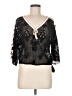 Alberto Makali 100% Polyester Black 3/4 Sleeve Blouse Size M - photo 1