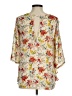 Zara Basic Floral Ivory 3/4 Sleeve Blouse Size M - photo 2
