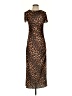 MNG Animal Print Brown Casual Dress Size 2 - photo 1