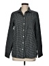 Old Navy 100% Cotton Houndstooth Black Long Sleeve Button-Down Shirt Size M - photo 1