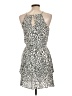 Aqua 100% Rayon Animal Print Ivory Cocktail Dress Size M - photo 2