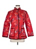Anne Carson 100% Silk Print Red Jacket Size M - photo 1