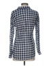 Cloth & Stone 100% Rayon Checkered-gingham Blue Long Sleeve Blouse Size S - photo 2