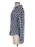 Cloth & Stone 100% Rayon Checkered-gingham Blue Long Sleeve Blouse Size S - photo 5