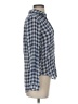 Cloth & Stone 100% Rayon Checkered-gingham Blue Long Sleeve Blouse Size S - photo 4