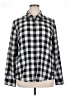 CALVIN KLEIN JEANS Checkered-gingham Black Long Sleeve Blouse Size XL - photo 1