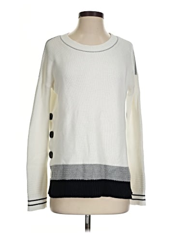 White + Warren Pullover Sweater (view 1)