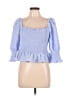 En Saison Solid Blue 3/4 Sleeve Blouse Size XL - photo 1