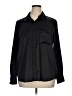 Equipment Solid Black Long Sleeve Blouse Size XL - photo 1