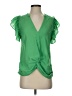 Glam Green Short Sleeve Blouse Size S - photo 1