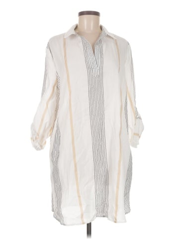 Lovestitch 3/4 Sleeve Button-Down Shirt (view 1)
