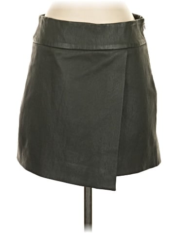 Intermix Leather Skirt (view 1)