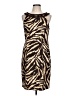 Connected Apparel Animal Print Brown Cocktail Dress Size 12 - photo 1