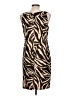 Connected Apparel Animal Print Brown Cocktail Dress Size 12 - photo 2