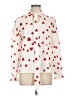 Shein 100% Polyester Hearts Ivory Long Sleeve Blouse Size L - photo 1
