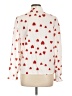 Shein 100% Polyester Hearts Ivory Long Sleeve Blouse Size L - photo 2