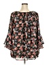 Chaps 100% Polyester Black 3/4 Sleeve Blouse Size 2X - photo 2