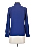 Ann Taylor LOFT 100% Polyester Color Block Blue Long Sleeve Blouse Size XXS - photo 2