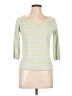H&M 100% Polyester Green 3/4 Sleeve Top Size L - photo 1