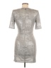 Alice + Olivia 100% Polyester Metallic Silver Cocktail Dress Size 6 - photo 2