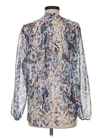 Olivia Grey Long Sleeve Blouse (view 2)