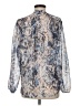 Olivia Grey 100% Polyester Blue Long Sleeve Blouse Size M - photo 2