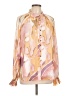 Zesica 100% Polyester Print Pink Long Sleeve Blouse Size L - photo 1