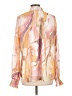 Zesica 100% Polyester Print Pink Long Sleeve Blouse Size L - photo 2