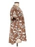 Timeson 100% Polyester Brown Short Sleeve Henley Size L (estimated) - photo 4