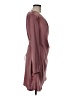 MNG 100% Polyester Solid Burgundy Cocktail Dress Size 6 - photo 4