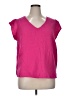 Three Dots 100% Cotton Pink Short Sleeve Blouse Size XL - photo 1
