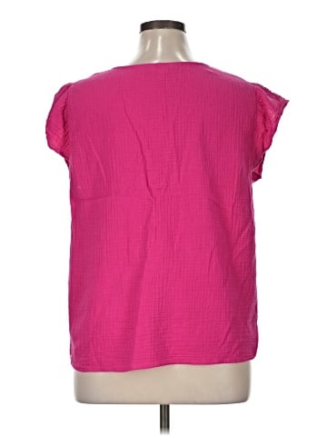 Three Dots Short Sleeve Blouse (view 2)