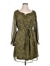Signify 100% Polyester Paisley Green Casual Dress Size XL - photo 1