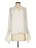 Ramy Brook Ivory Long Sleeve Silk Top Size XS - photo 1