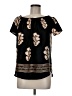 Fab'rik Floral Black Short Sleeve Blouse Size M - photo 1