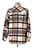 Zara Plaid Brown Blue Coat Size M - photo 2