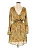 Assorted Brands 100% Polyester Paisley Gold Cocktail Dress Size M - photo 1