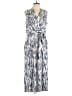 Sandra Darren Print Blue Jumpsuit Size 10 - photo 1