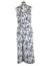 Sandra Darren Print Blue Jumpsuit Size 10 - photo 2