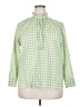 J.Crew Checkered-gingham Green 3/4 Sleeve Blouse Size 20 - photo 1