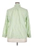 J.Crew Checkered-gingham Green 3/4 Sleeve Blouse Size 20 - photo 2