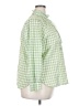 J.Crew Checkered-gingham Green 3/4 Sleeve Blouse Size 20 - photo 4