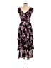 WAYF 100% Polyester Floral Purple Cocktail Dress Size M - photo 1