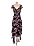 WAYF 100% Polyester Floral Purple Cocktail Dress Size M - photo 2