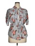 J for Justify 100% Polyester Gray Short Sleeve Blouse Size XL - photo 1
