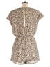 She + Sky 100% Polyester Animal Print Tan Romper Size L - photo 2