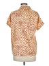 Assorted Brands Polka Dots Orange Short Sleeve Blouse Size M - photo 2