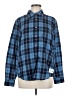 CALVIN KLEIN JEANS Plaid Blue Long Sleeve Blouse Size M - photo 1