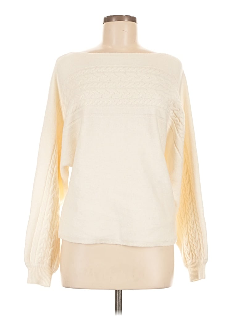 Pre-owned Cupshe Pullover Sweater In Ivory