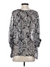 Winter Kate 100% Silk Floral Gray 3/4 Sleeve Silk Top Size S - photo 2